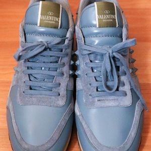 Valentino Rockstud Leather&Suede Sneakers